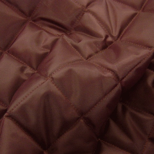 Wine Quilted Coat with Borg Lining
