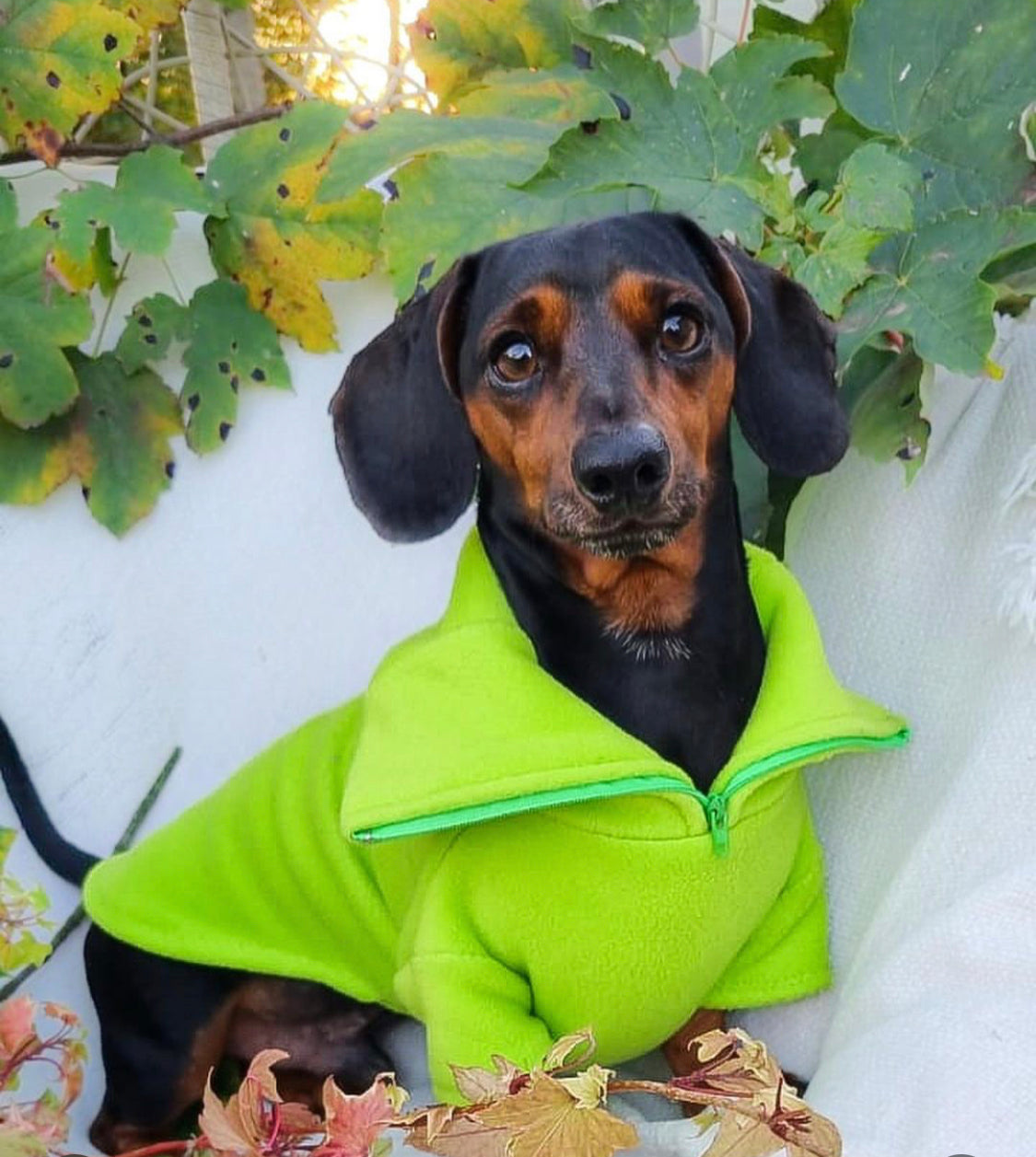 Lime Green Quarter Zip Fleece Jumper