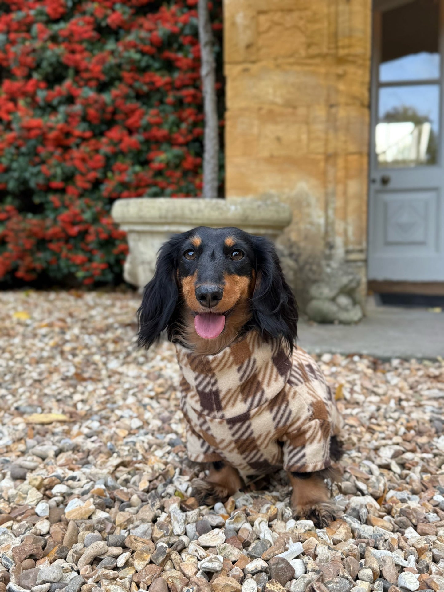 Brown Plaid Fleece Jumper