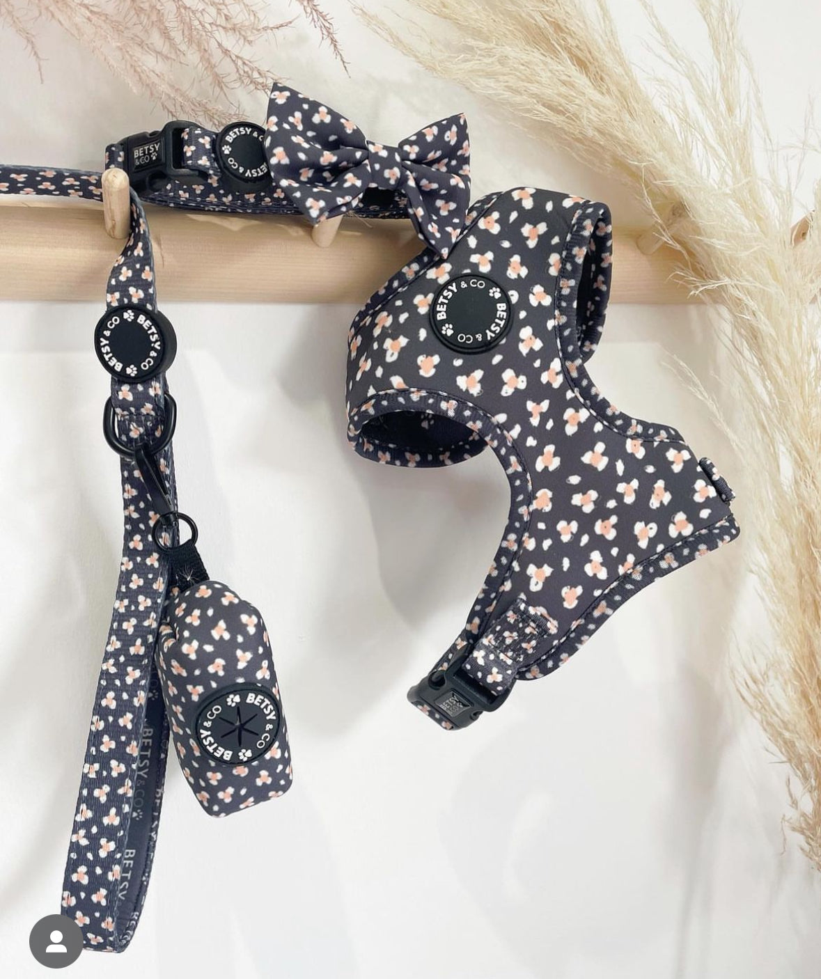 Black Daisy Collar