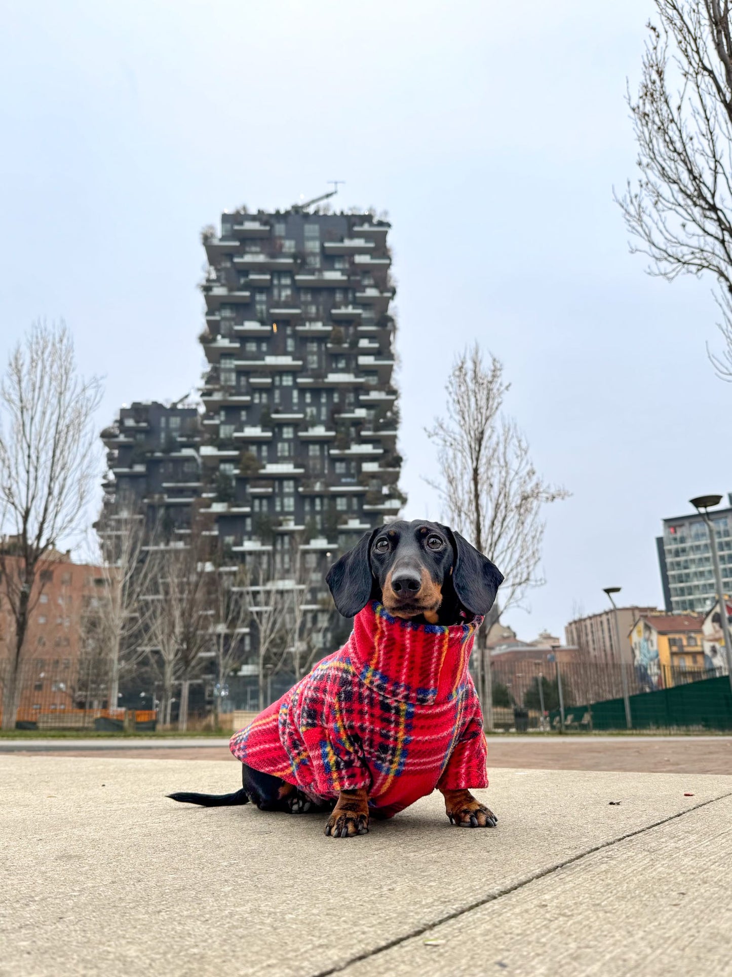 Red Tartan Fleece Jumper