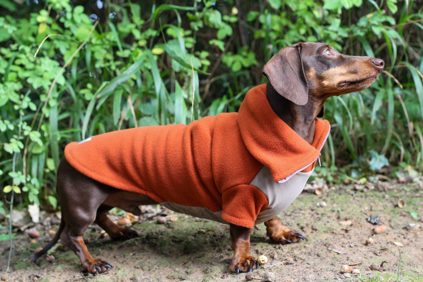 Rust Quarter Zip Fleece Jumper