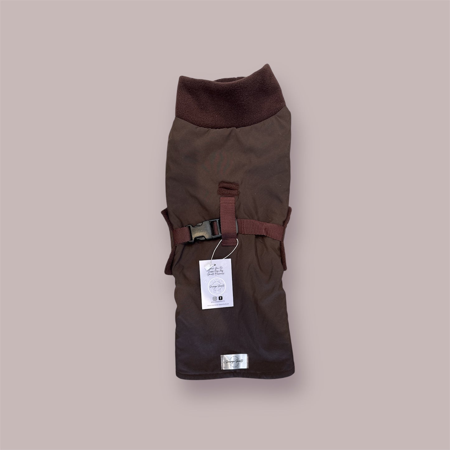 Chocolate Full Tummy Waterproof Coat