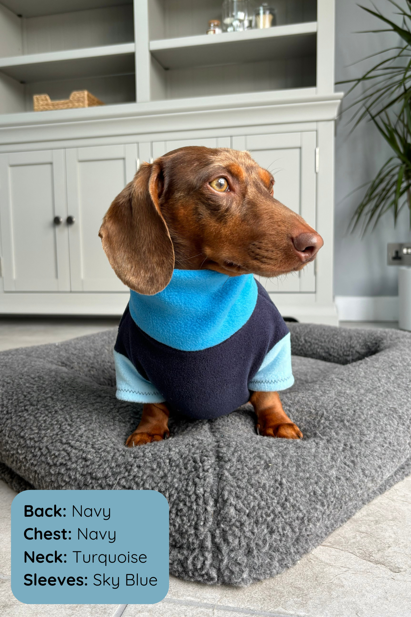 DYO Colour Block Quarter Zip Fleece Jumper