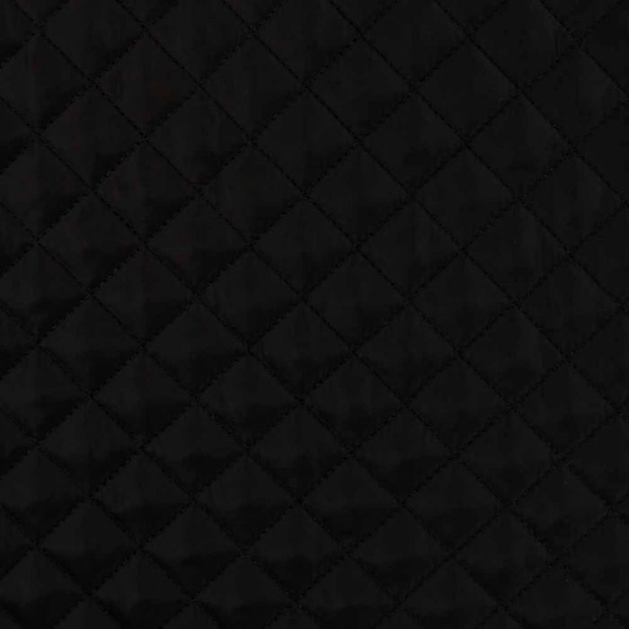 Black Quilted Coat with Borg Lining