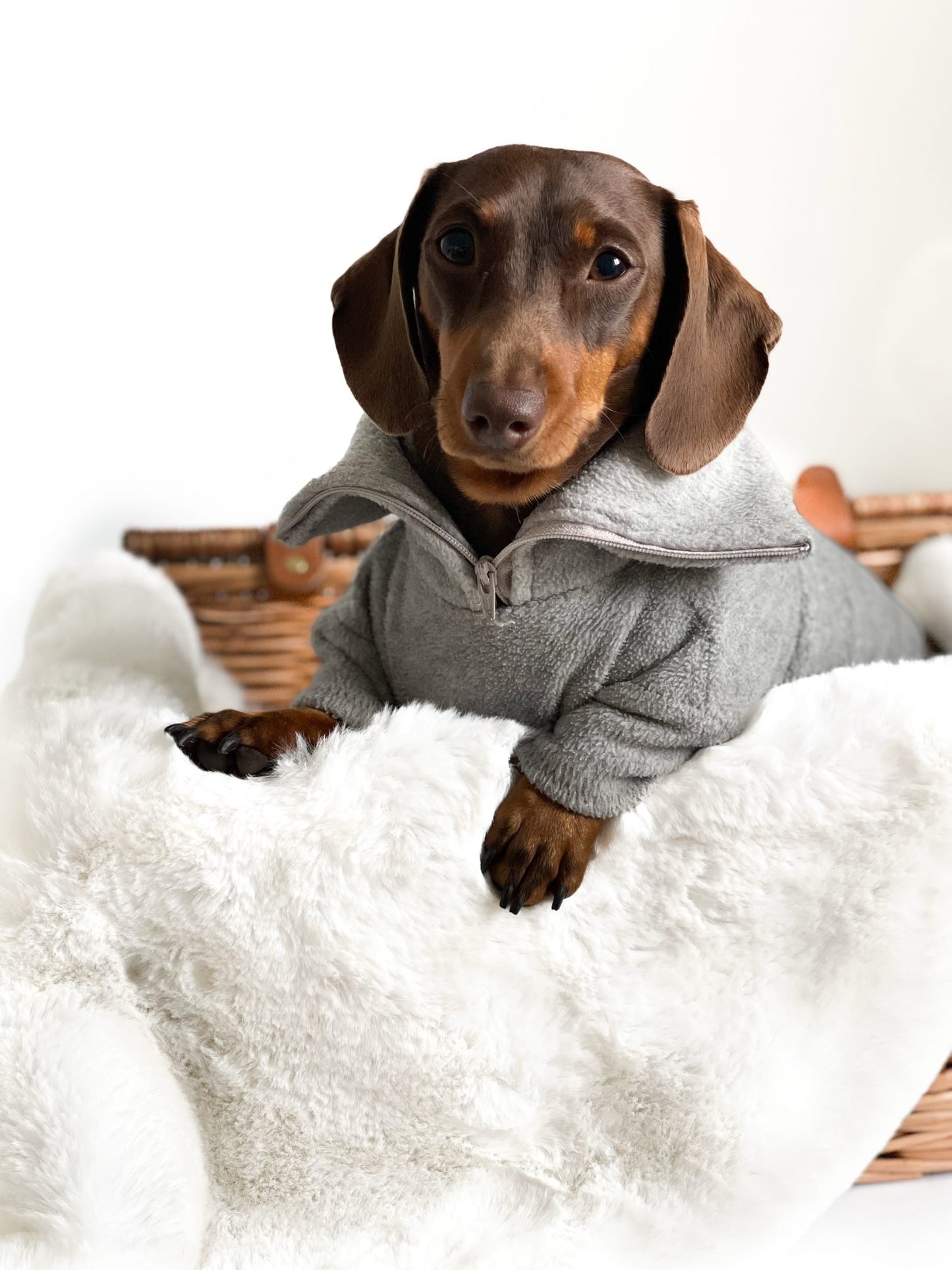 Light Grey Quarter Zip Fleece Jumper