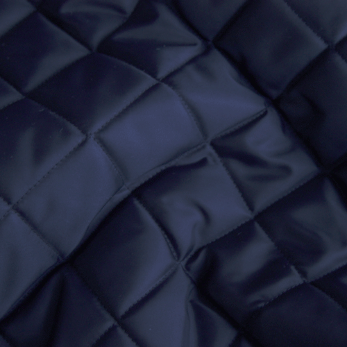 Navy Quilted Coat with Fleece Lining