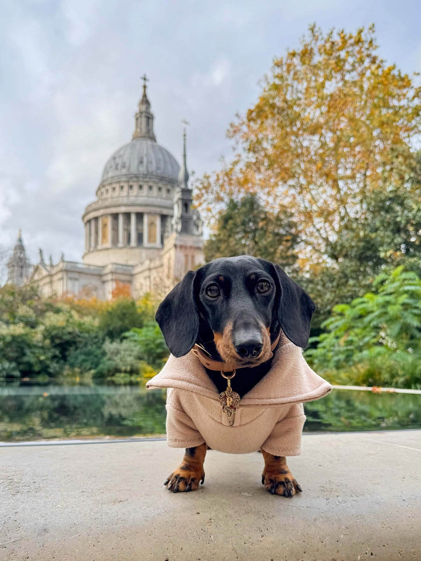 Beige Quarter Zip Fleece Jumper