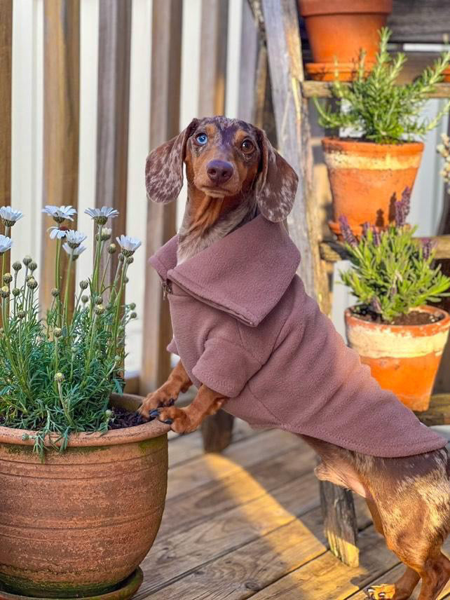 Mocha Quarter Zip Fleece Jumper