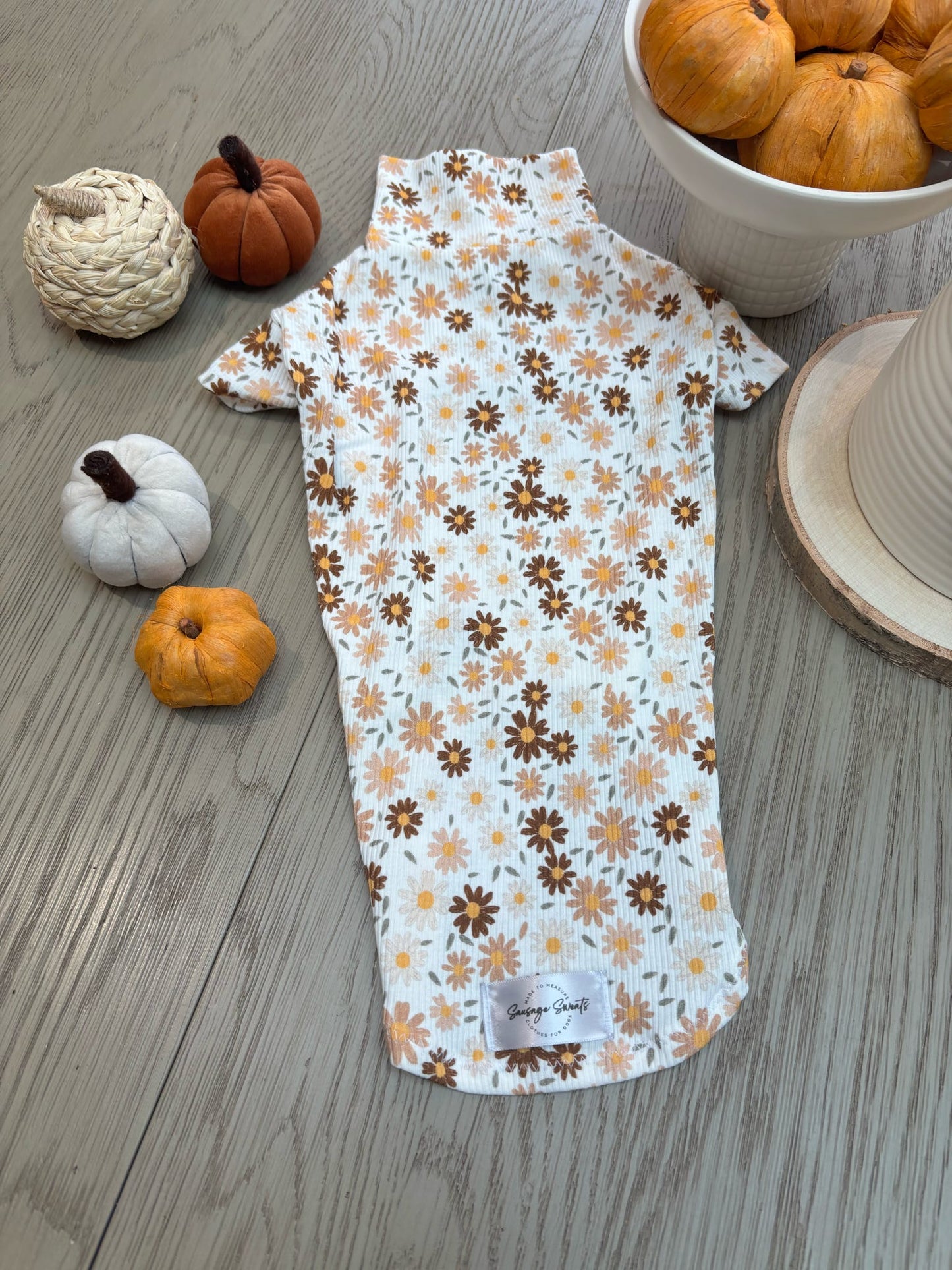 Autumn Florals Fine Rib Knit Jersey Jammies
