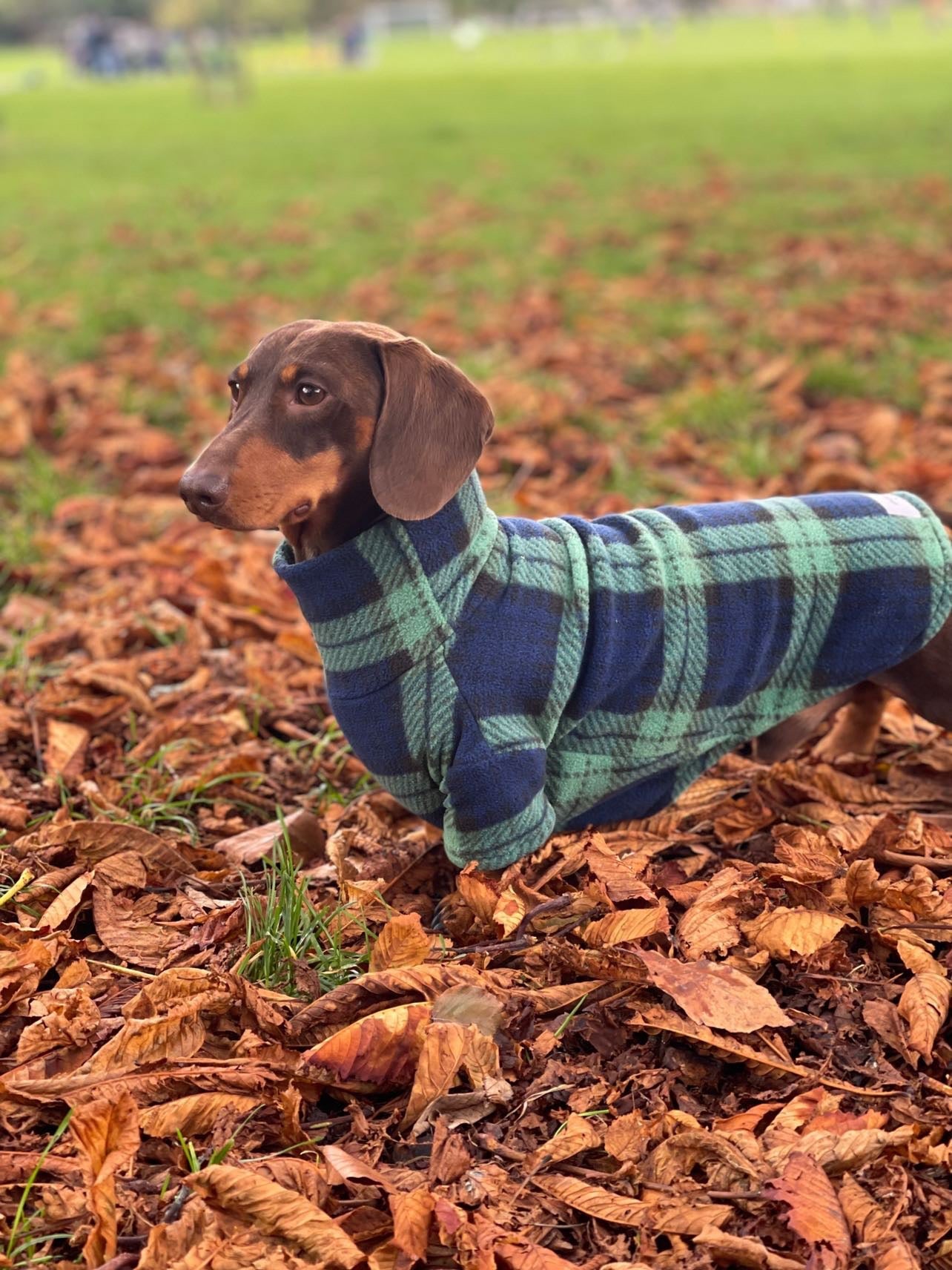 Navy Tartan Fleece Jumper
