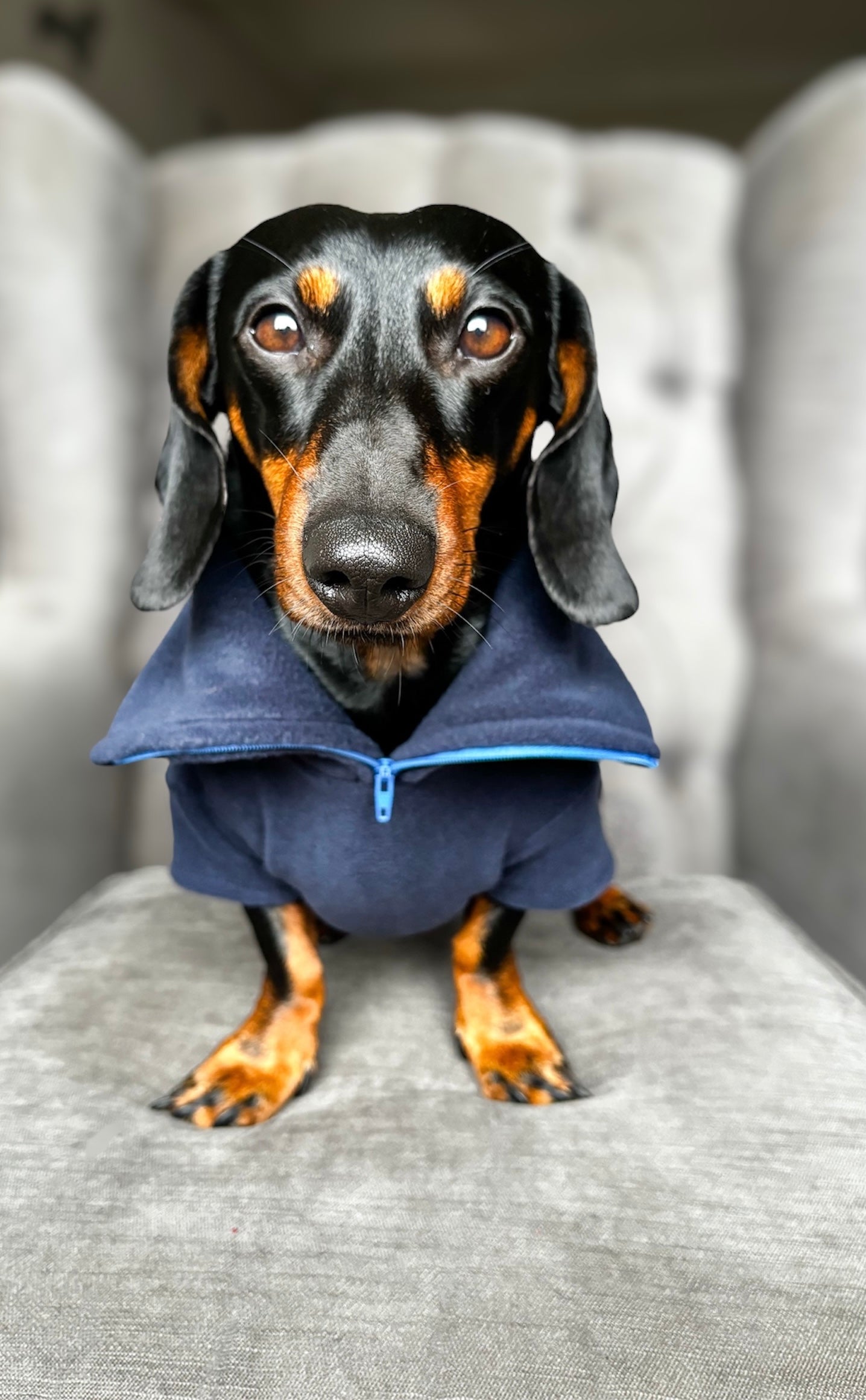 Navy Quarter Zip Fleece Jumper