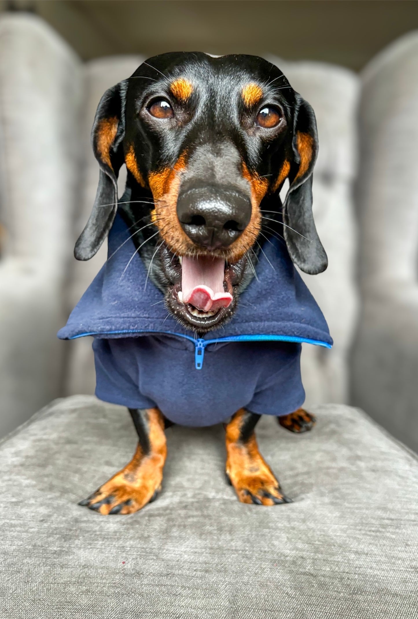 Navy Quarter Zip Fleece Jumper