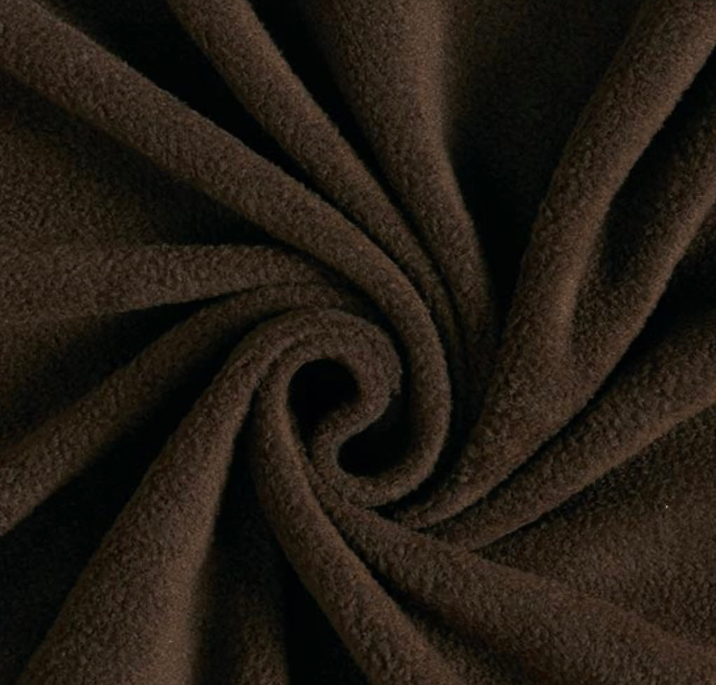 Chocolate Quarter Zip Fleece Jumper