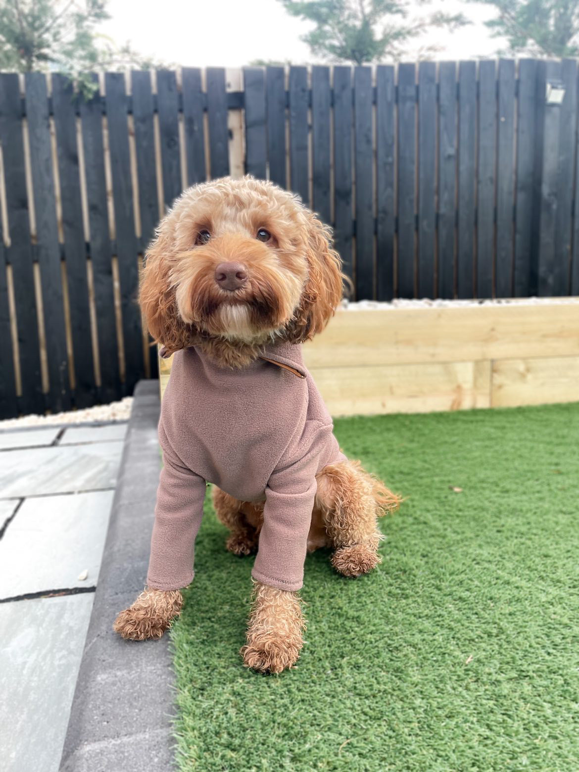 Mocha Quarter Zip Fleece Jumper