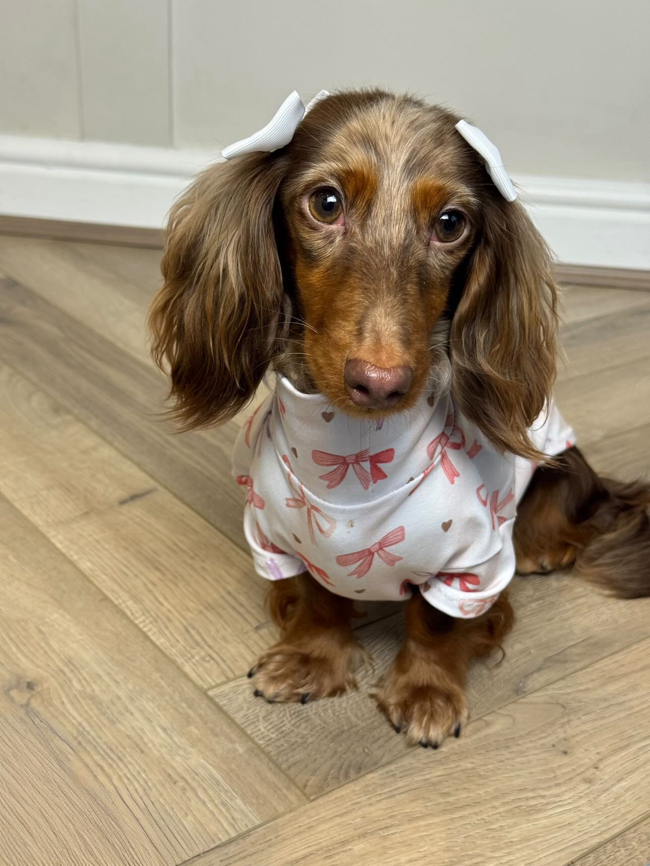 Belle Bow Fine Knit Jersey Jammies