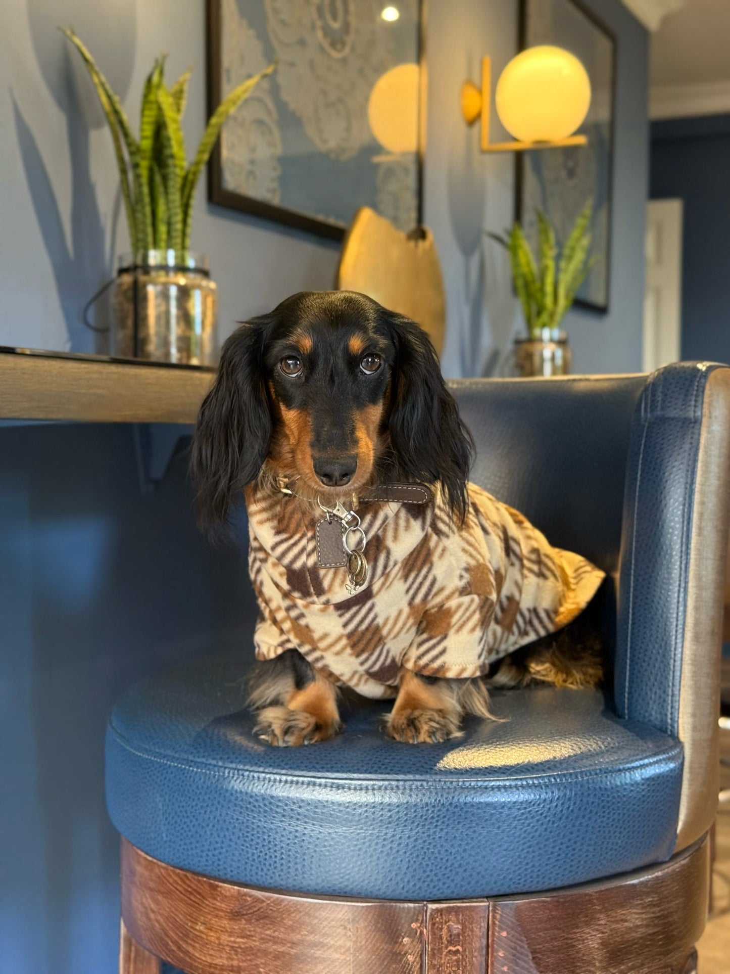 Brown Plaid Fleece Jumper