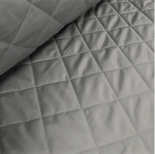 Light Grey Quilted Full Tummy Coat with Fleece Lining