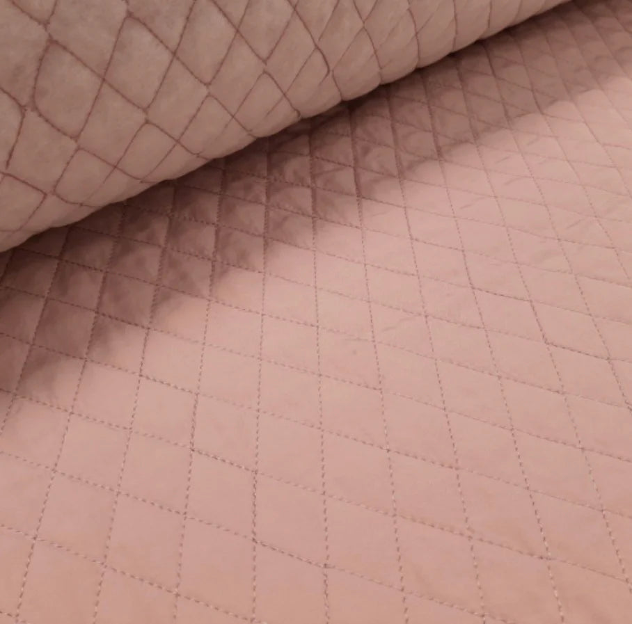 Blush Pink Quilted Full Tummy Coat with Fleece Lining