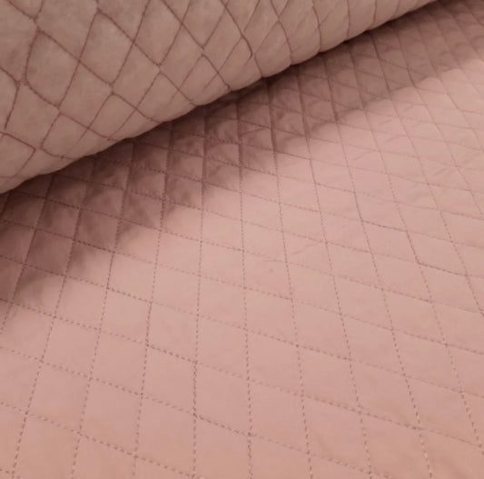 Blush Pink Quilted Full Tummy Coat with Fleece Lining