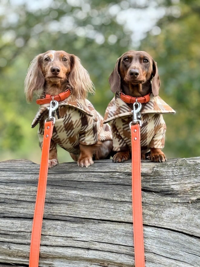 Brown Plaid Quarter Zip Fleece Jumper