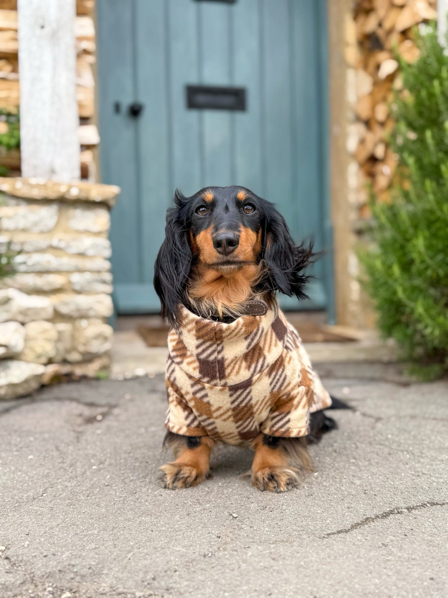Brown Plaid Fleece Jumper