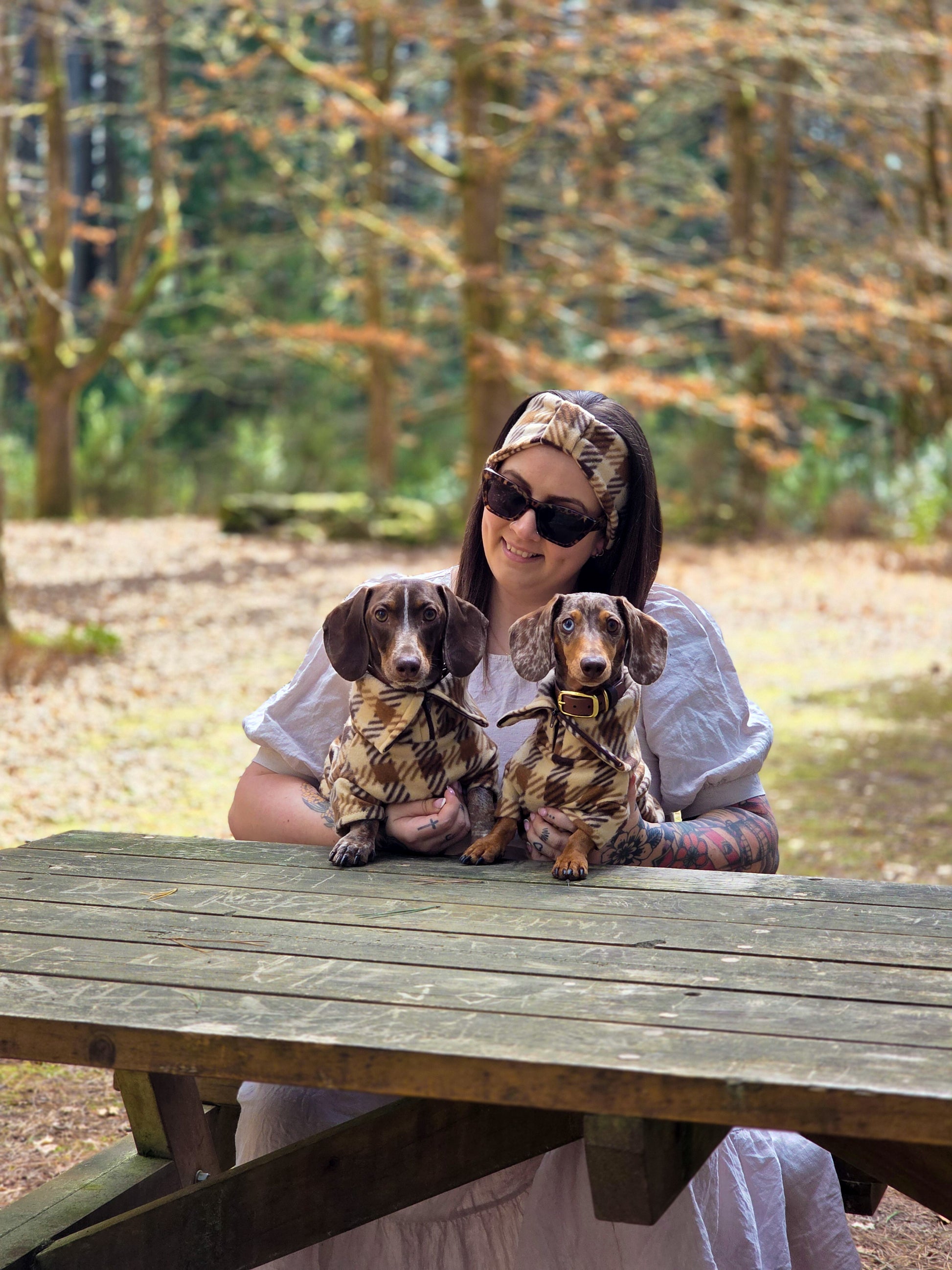 Brown Plaid Quarter Zip Fleece Jumper – Sausage Sweats