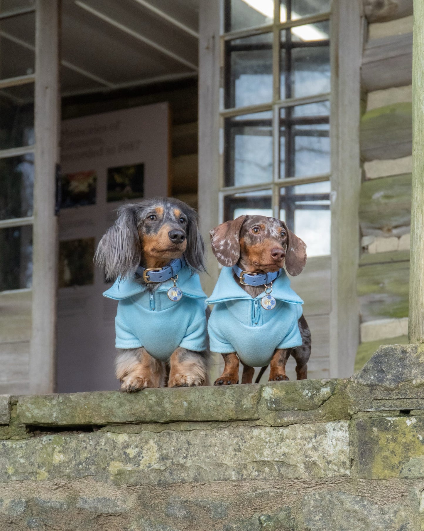 Sky Blue Quarter Zip Fleece Jumper