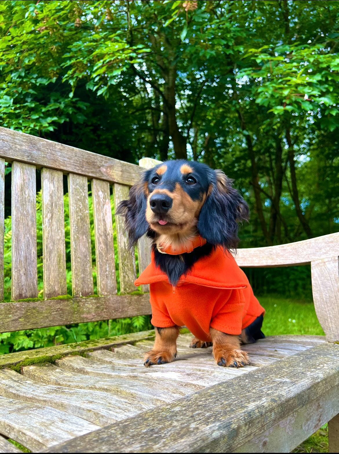 Orange Quarter Zip Fleece Jumper
