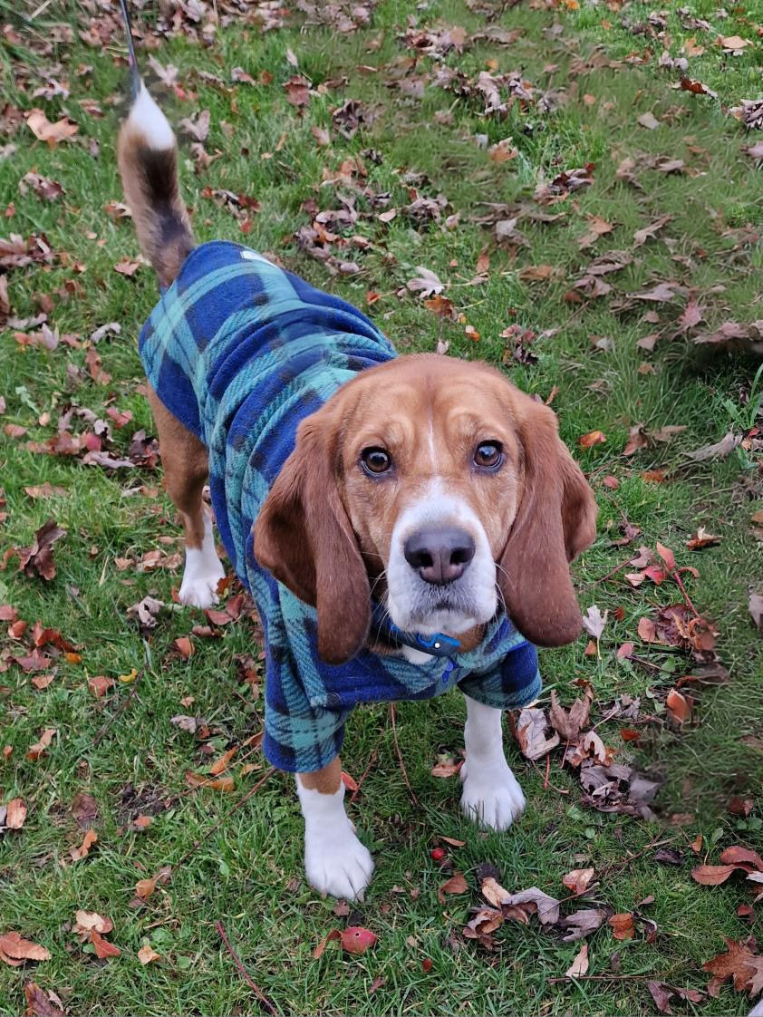 Navy Tartan Quarter Zip Fleece Jumper