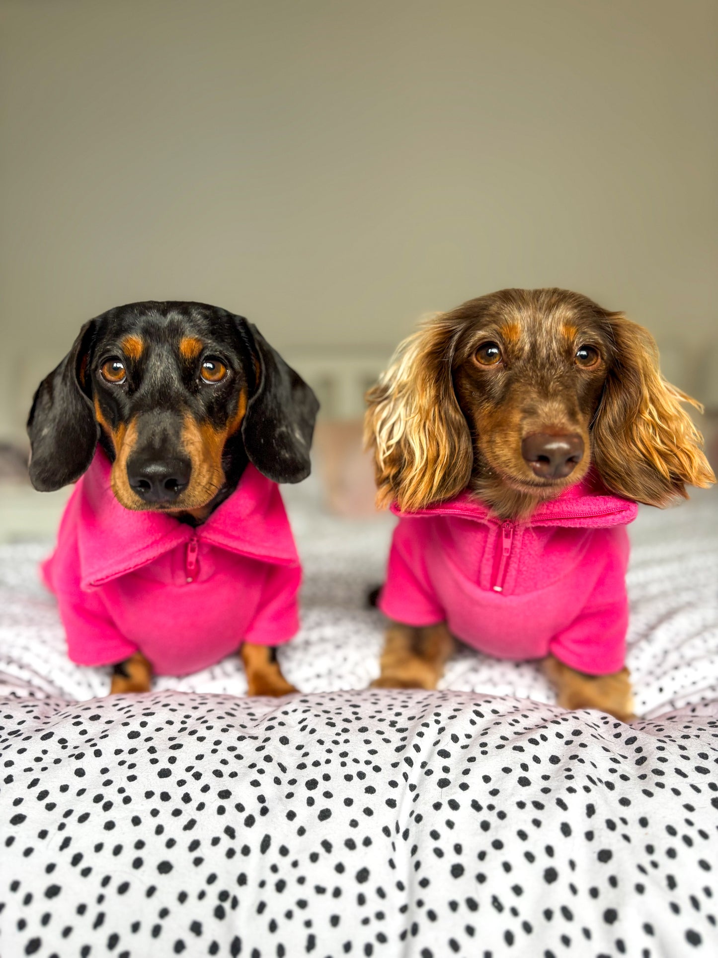 Cerise Pink Quarter Zip Fleece Jumper