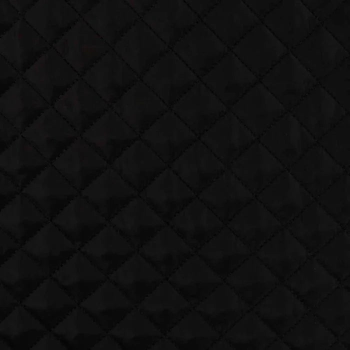 Black Quilted Full Tummy Coat with Fleece Lining