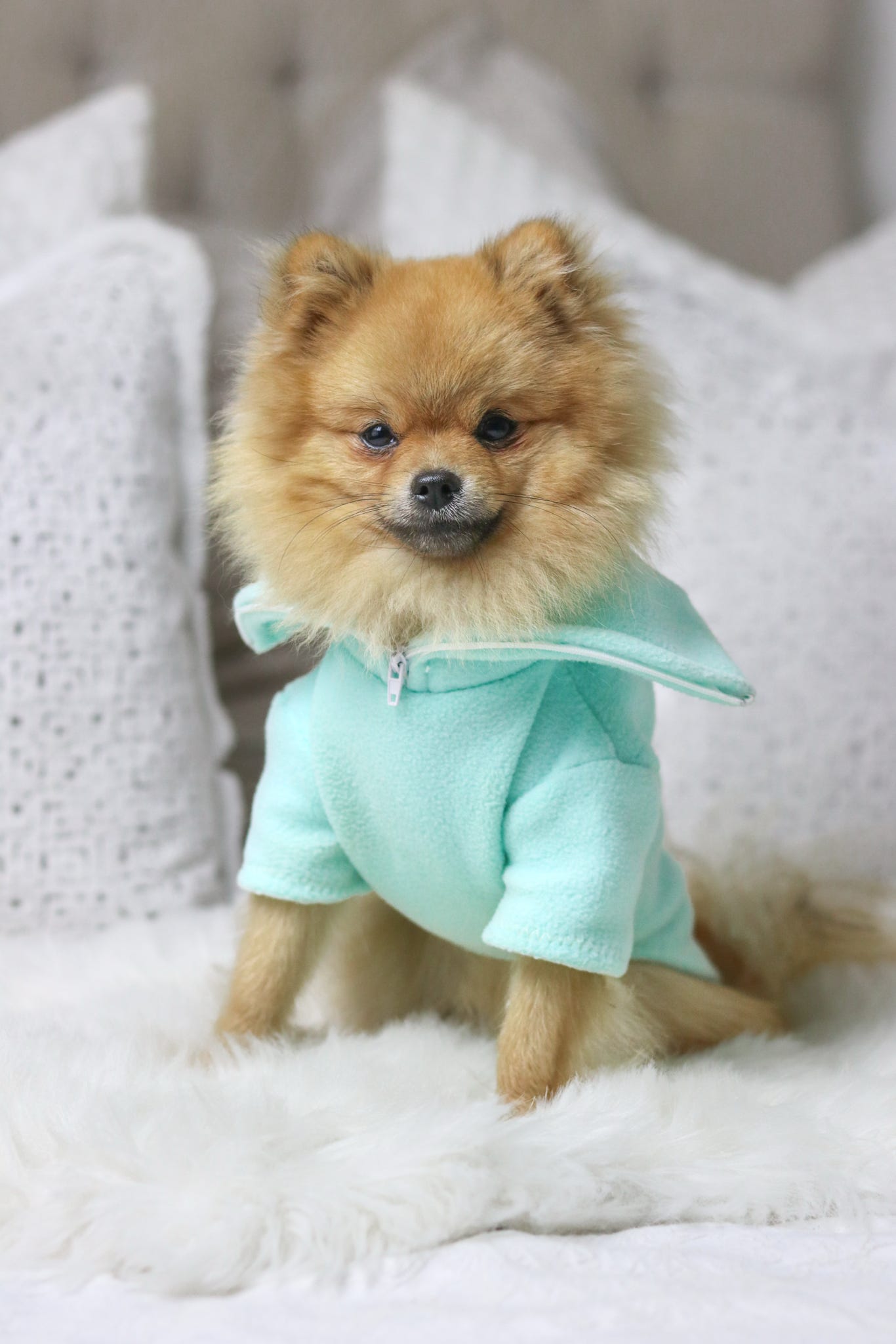 Mint Quarter Zip Fleece Jumper