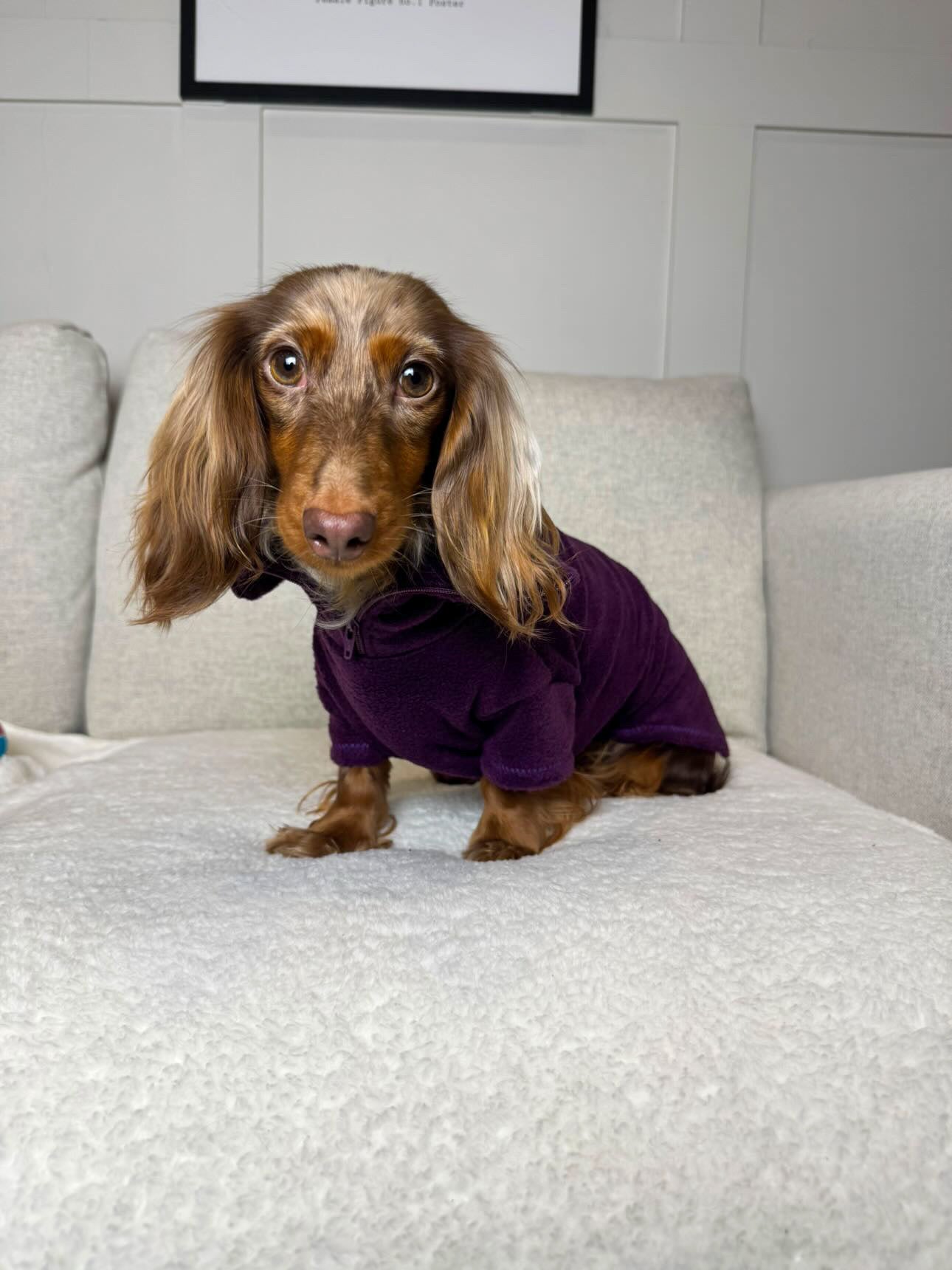 Plum Quarter Zip Fleece Jumper