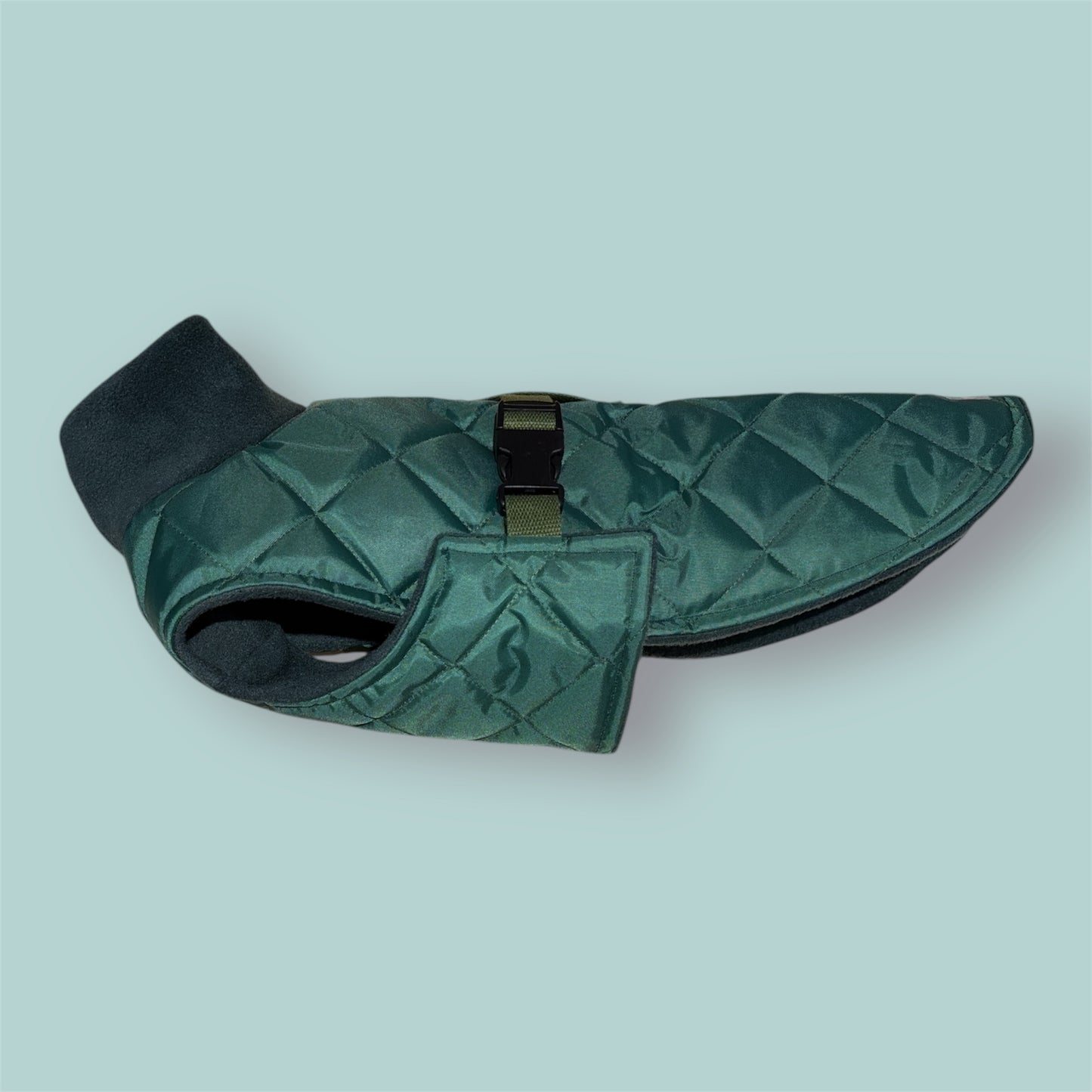 Bottle Green Quilted Full Tummy Coat with Fleece Lining