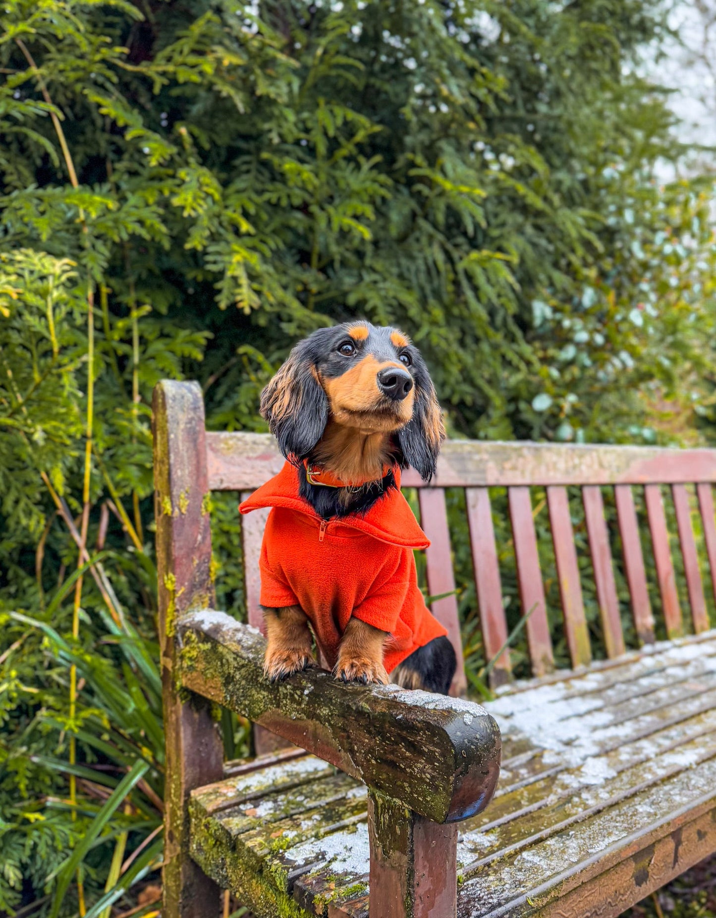 Orange Quarter Zip Fleece Jumper