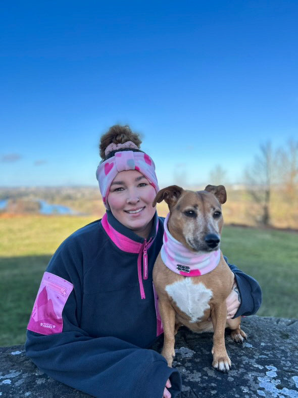 Pink Hearts Fleece Snood