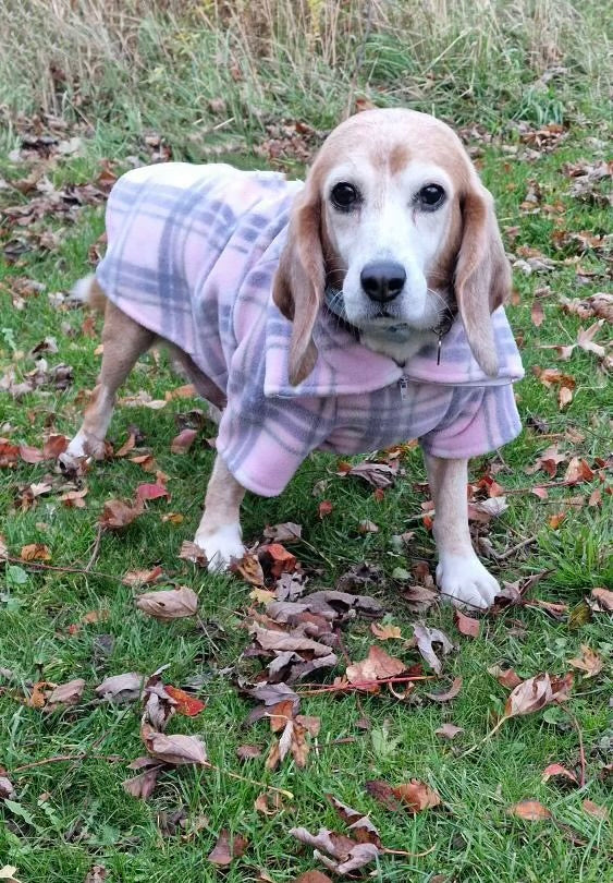 Blush Tartan Quarter Zip Fleece Jumper