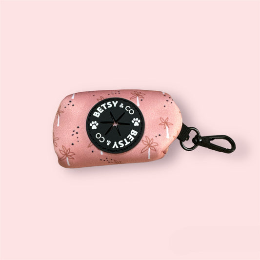 Pink Palm Poobag/Treat Holder