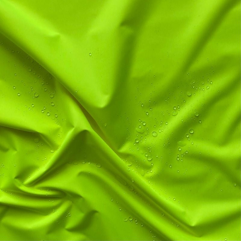 Florescent Yellow Waterproof Jacket with Fleece Lining