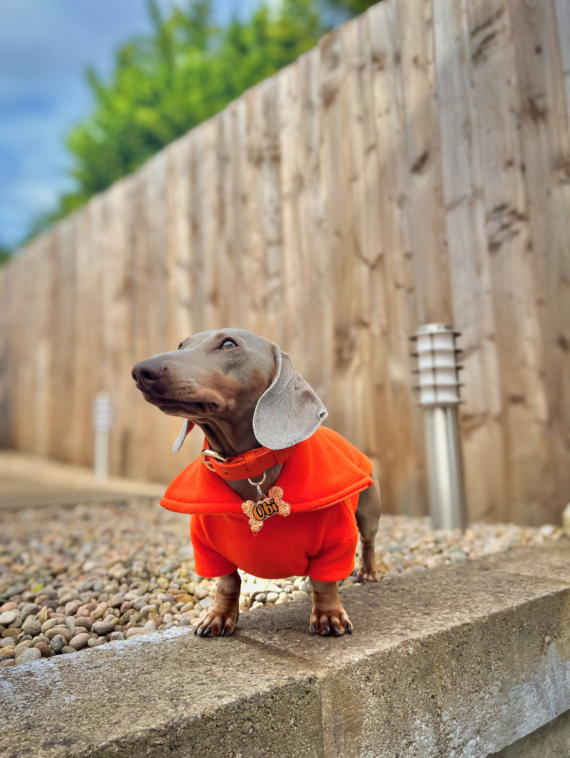 Orange Quarter Zip Fleece Jumper