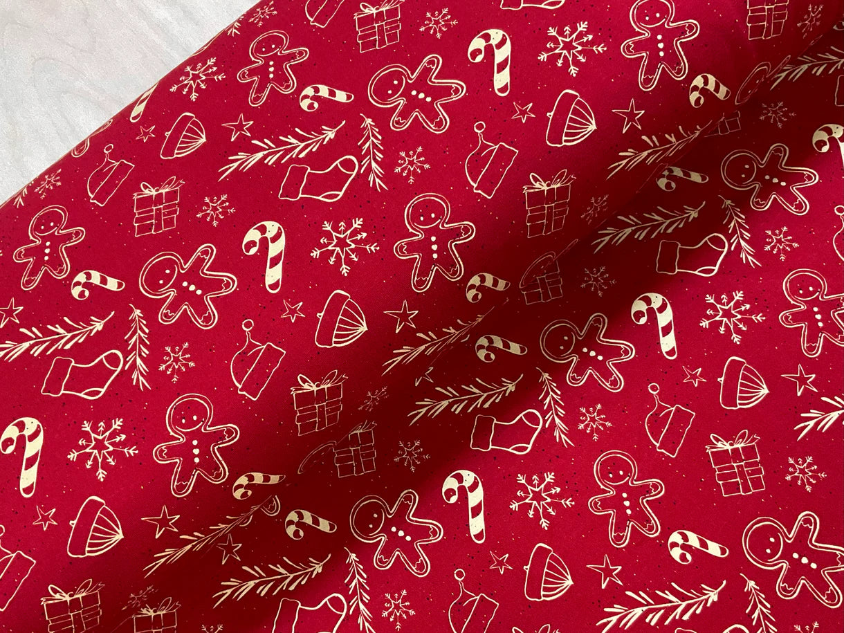 Christmas Gingerbread Man Cotton Jersey Jammies