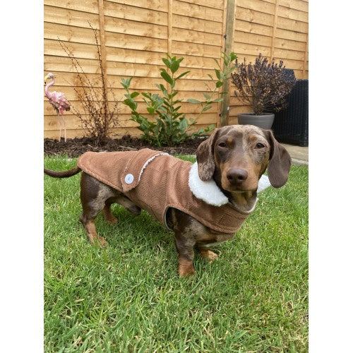 Tan Corduroy Jacket with Borg Collar